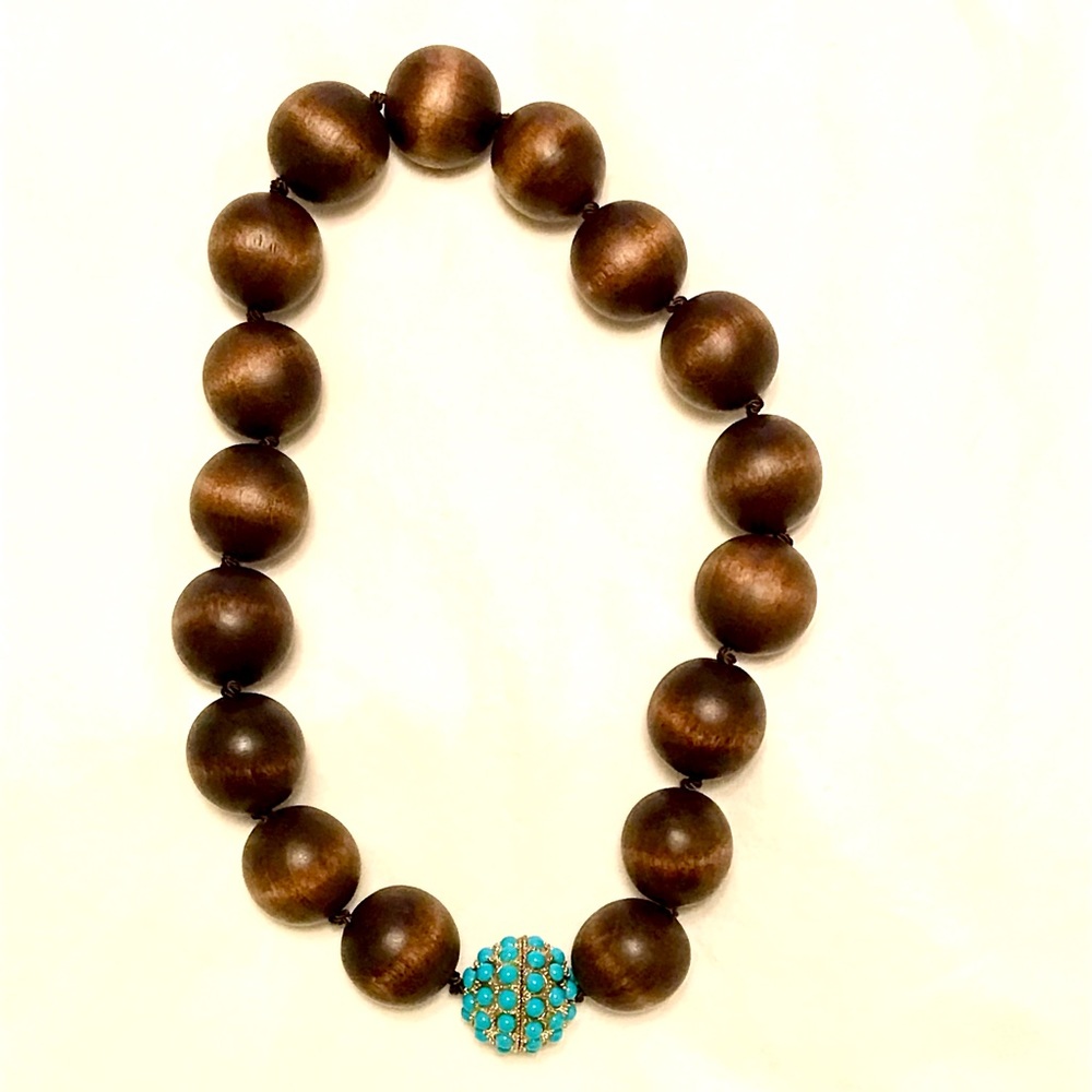 Banana Republic wood bead necklace
